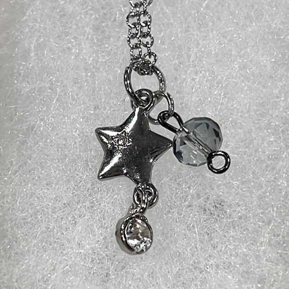 Hand Made Shooting Star with Crystal Pendant Necklace - Picture 2 of 5